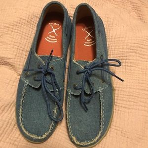 Twisted X Women’s Denim Canvas Driving Mocs 11M